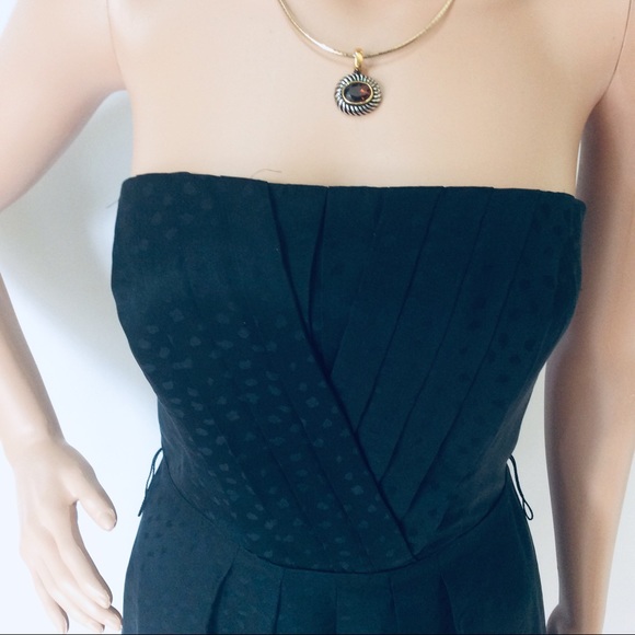 White House Black Market Strapless Black Dress - Picture 2 of 4